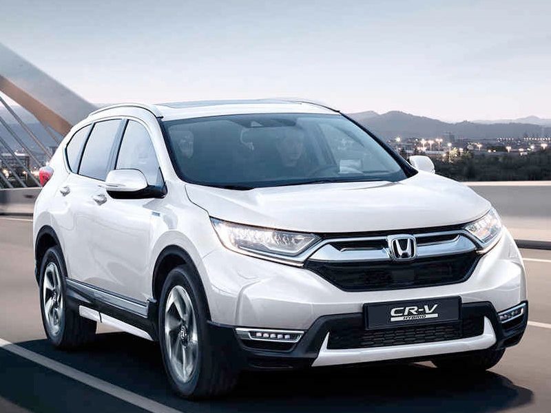 Honda CR V bianca davanti a noleggio