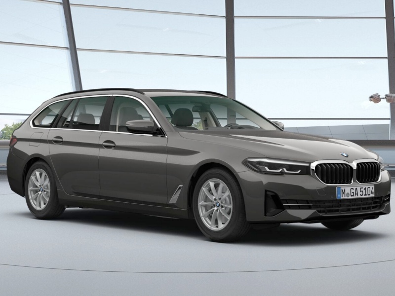 Bmw serie 5 grigio scuro per noleggio