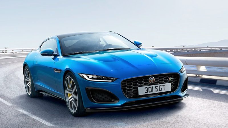 Jaguar F Type davanti blu