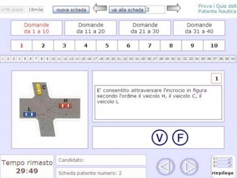 Quiz patente di guida nuove regole 2022