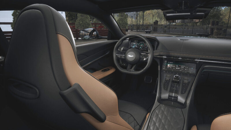 Interni Aston Martin DB12 Coupè a noleggio